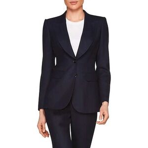 NWOT SuiStudio SuitSupply Womens Navy Blue Jones Fit Blazer 36R Wool Blend(Read)